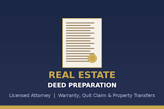 draft your quit claim deed, warranty deed or property transfer documents
