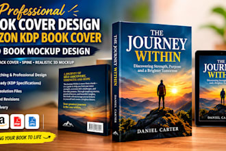 create professional ebook cover, amazon KDP book cover and 3d book mockup design