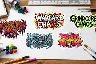 make deathgrind, crust punk and grindcore band logo