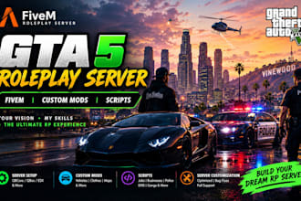 create gta 5 roleplay server, fivem rp server, custom gta v mods and scripting