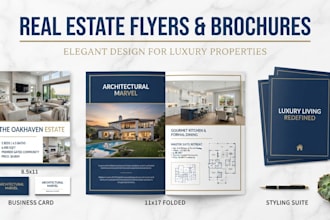design real estate flyers and property brochures
