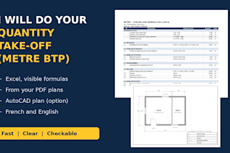 do quantity take off and metre for your construction project
