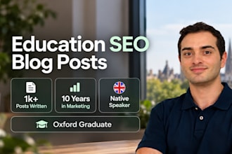 write an SEO blog post as your education content writer