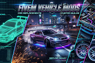 do fivem cars, vehicle mods, fivem car replacement, gtav vehicle mod, rp server