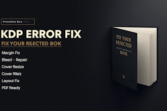 fix amazon rejected kdp book file, margins, bleed, cover errors fix ebook layout