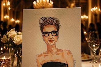 create a custom watercolor portraits or figure illustration