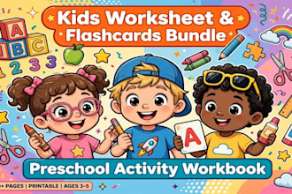 kids tracing worksheets and flashcards