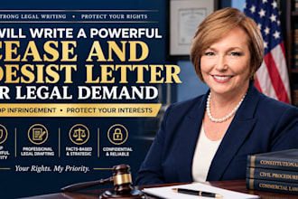 write a powerful cease and desist letter or legal demand