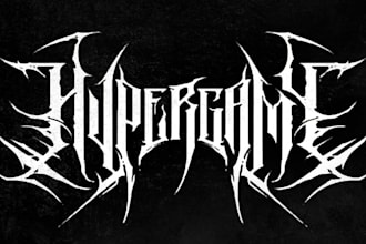 do hardcore,punk,metal band logo with raw style