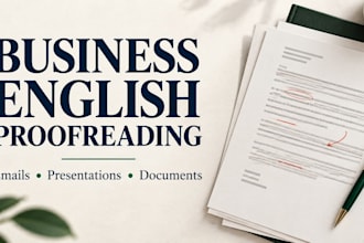 proofread business english emails and presentations
