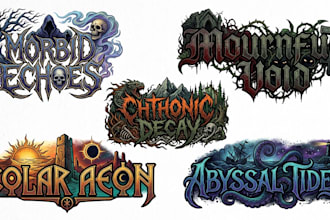 design brutal deathcore, downtempo and slam metal logo
