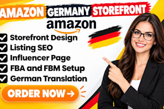 design german amazon influencer storefront, amazon fba store, listing and seo
