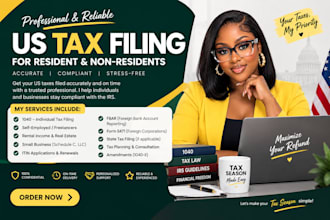 do US tax filing prepare US tax return form 1120 5472 1040 llc tax