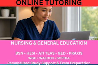 provide online tutoring and study support for nursing and general education