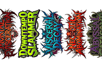 design old school death, thrash death and death doom logo