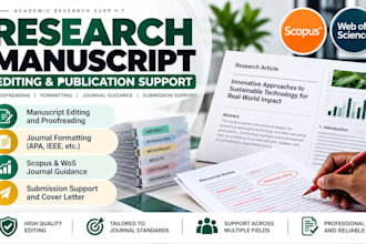 write research manuscripts and assist with journal submission