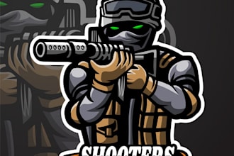 design incredible beautiful shooter logo