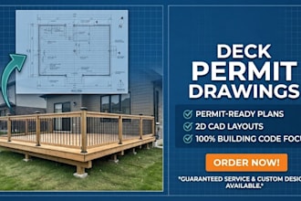 create deck permit drawings and cad deck plans