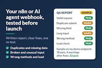 qa test your n8n or ai agent webhook before launch