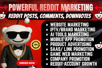 promote saas software, tools, web apps, and online platform via reddit SEO post