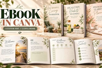 design books, book covers, formatting and ebooks in canva