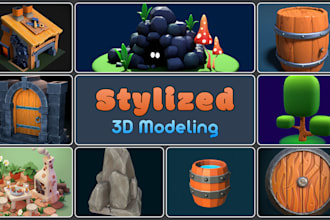 create stylized 3d illustrations with a clean mesh, correct uv unwrapping and