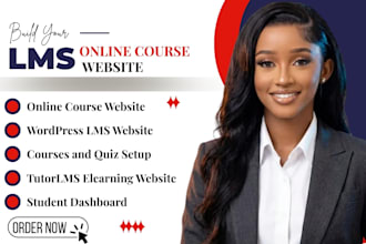 build online course lms website, elearning website using tutorlms, moodle PPT