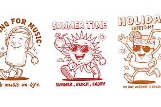 create vintage retro cartoon illustration