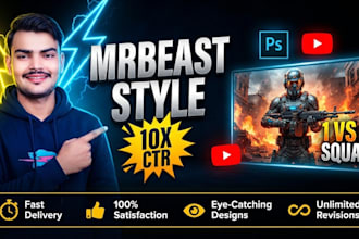 design viral mrbeast style and cash cow youtube thumbnails