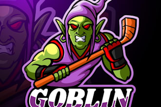 create an awesome beautiful goblin logo
