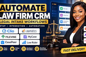 automate clio law firm crm legal intake workflows integration filevine lawmatics