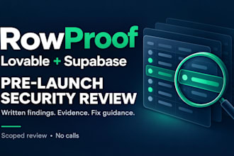 review your lovable and supabase app security with rowproof