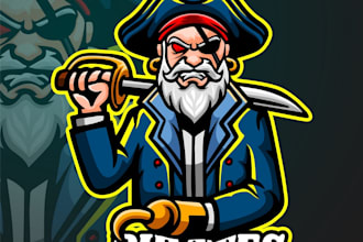 design eye catching creative pirate logo
