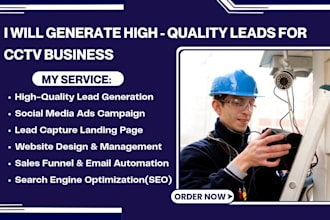 quality cctv business leads, security company, surveillance camera installation