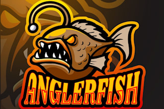 design high quality excellent anglerfish logo