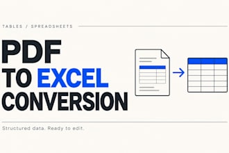 convert PDF tables into organized excel or CSV spreadsheets