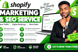 provide shopify SEO marketing and ecommerce store growth