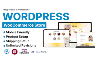 create a professional wordpress woocommerce ecommerce store or online shop