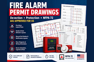 do fire alarm permit drawings detection ,protection nfpa 72 ahj approved for US