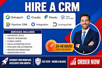 do ontraport creatio flowlu sale automation pipeliner CRM integration onepagecrm