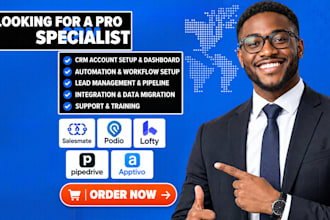 setup salesmate podio lofty pipdrive apptivo automation