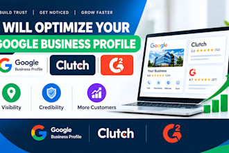 optimize google business profile, clutch gmb g2 profiles