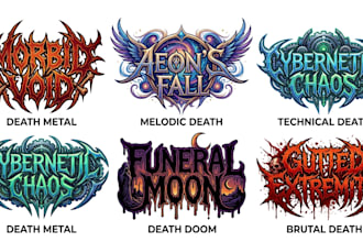 draw deathcore slam brutal death deathgrind band lettering