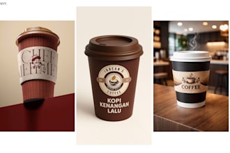 design coffee cup, ice cream, paper cup and packaging
