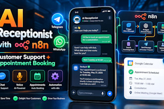 build an ai receptionist with n8n