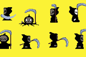 make a pixel art character