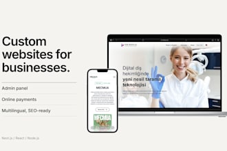build a custom website with admin panel and payments