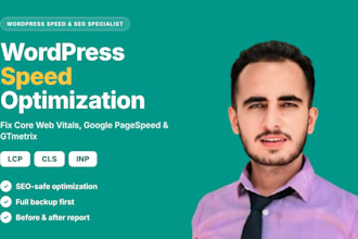 do wordpress speed optimization to fix core web vitals and pagespeed