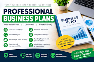 professional business plan, startup business plan financial