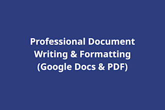 write and format professional reports